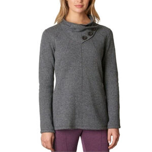 prAna Women's Coal Ebba Cowl Neck Wool Blend Tunic Sweater Size Small